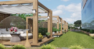Озеленение территории в Чусовой в октябре