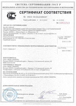 09.07.2021 Чусовой - Приложение к сертификату соответствия бетонные и тротуарные плиты. ГОСТ 17608-2017